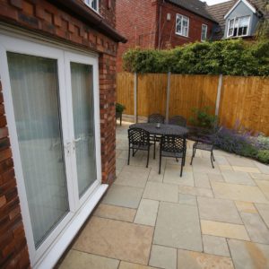 yellow limestone patio kit