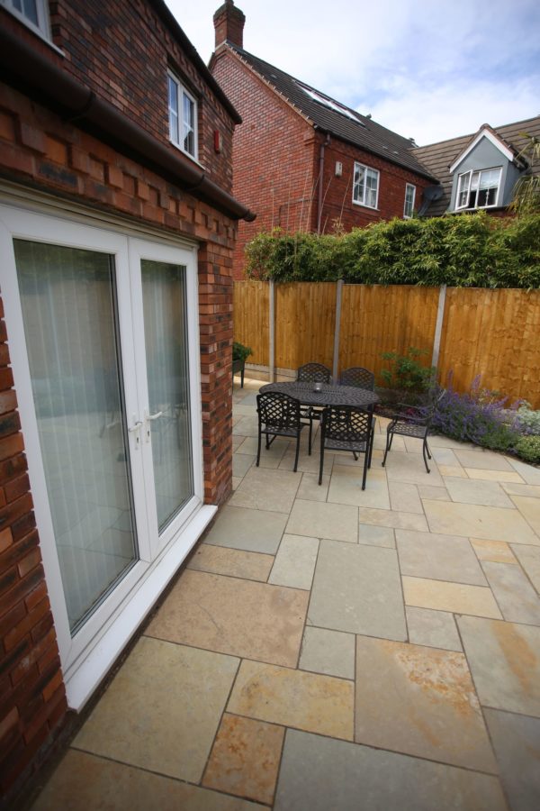 yellow limestone patio kit
