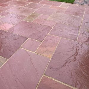 indian sandstone red modak paving