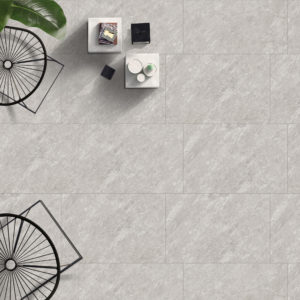 flint grey porcelain paving