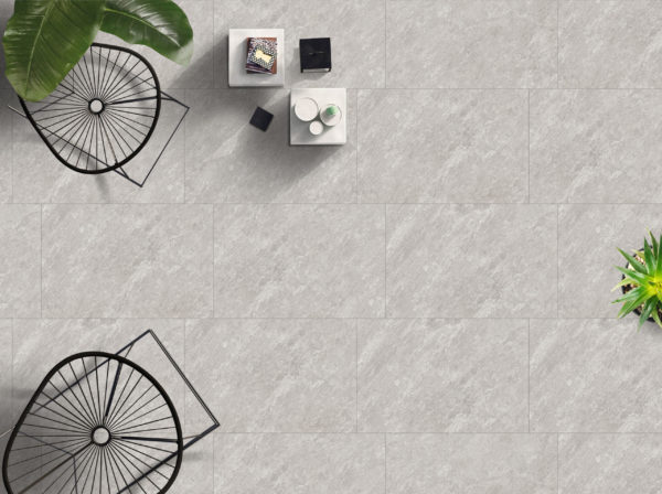 flint grey porcelain paving