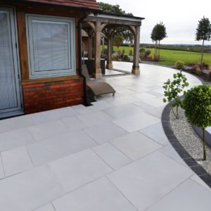 silver grey paving